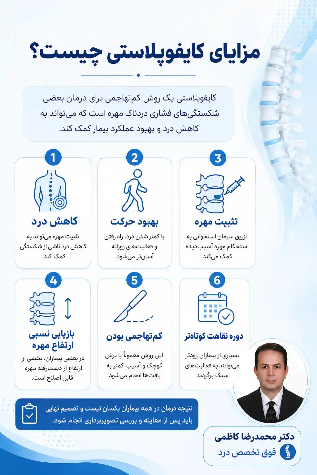 مزایای کایفوپلاستی چیست؟
